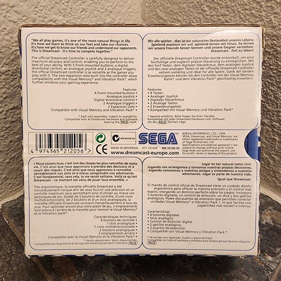 Dreamcast Controller Game Pad [EUR Import] (CIB) - Sega - Picture 2 of 8